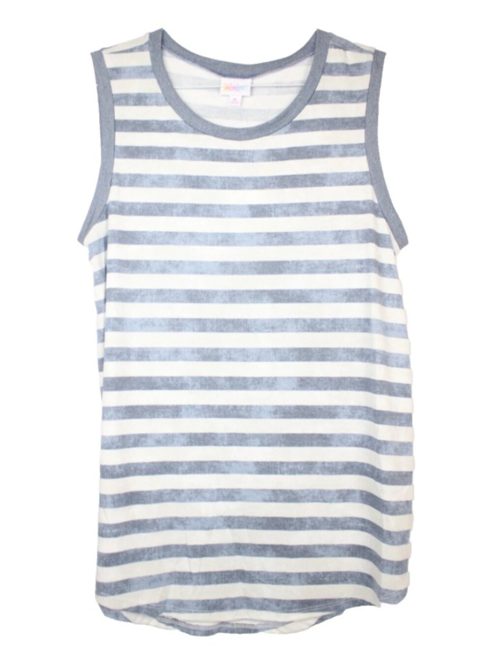 LuLaRoe COCOA Women's Tank Top Sleeveless Shirt NWT Medium Gray White Stripe